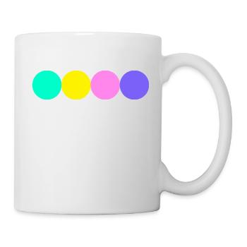 Color circles neon la street art - Mug - white - Right