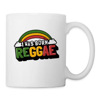 Arc-en-ciel de reggae mignon, je suis né reggae - Mug blanc - blanc - Droite