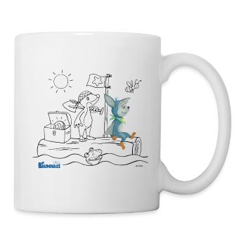 KiKA-Baumhaus mit Fidi Motiv zum Ausmalen! - Tasse - Weiß - Rechts