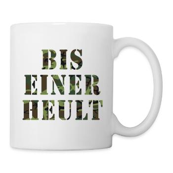 Bis einer heult Camouflage Militär - Tasse - Weiß - Rechts