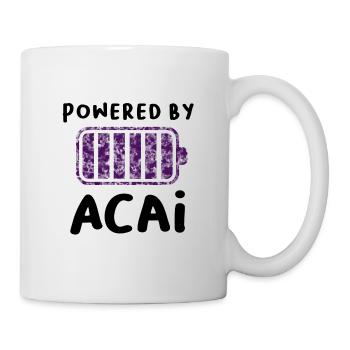 Powered by Acai - Acai Beere Superfood Vegan lila - Tasse - Weiß - Rechts