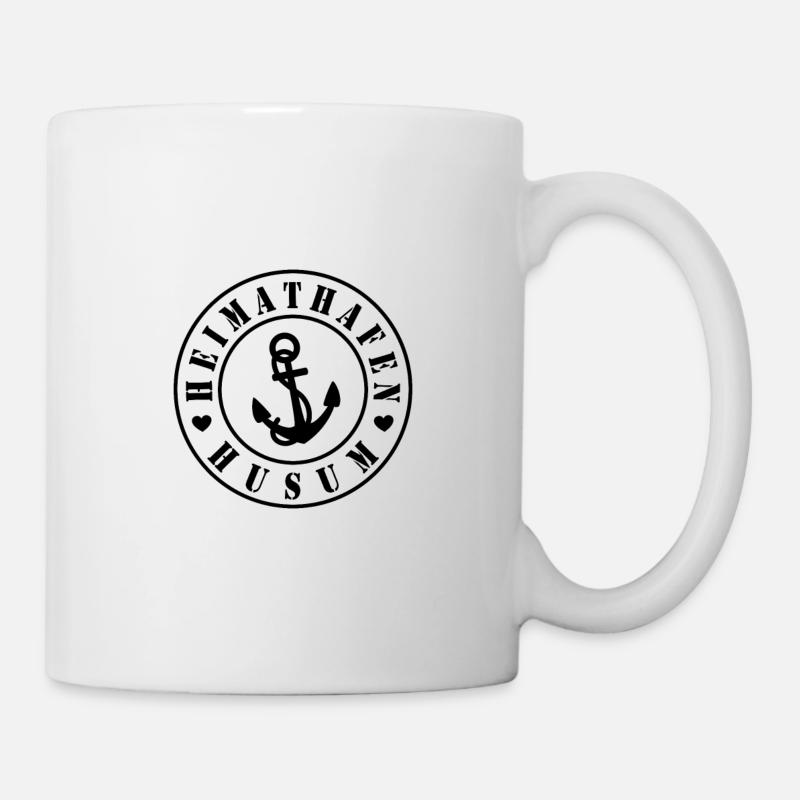 Heimathafen Husum - Tasse - Weiß