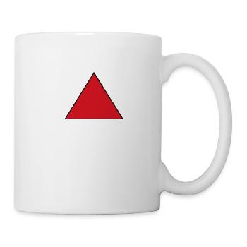 Dreieck rot - Tasse - Weiß - Rechts