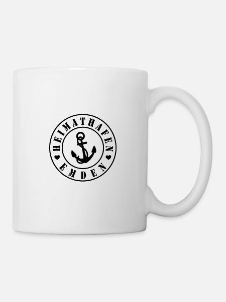 Heimathafen Emden - Tasse - Weiß