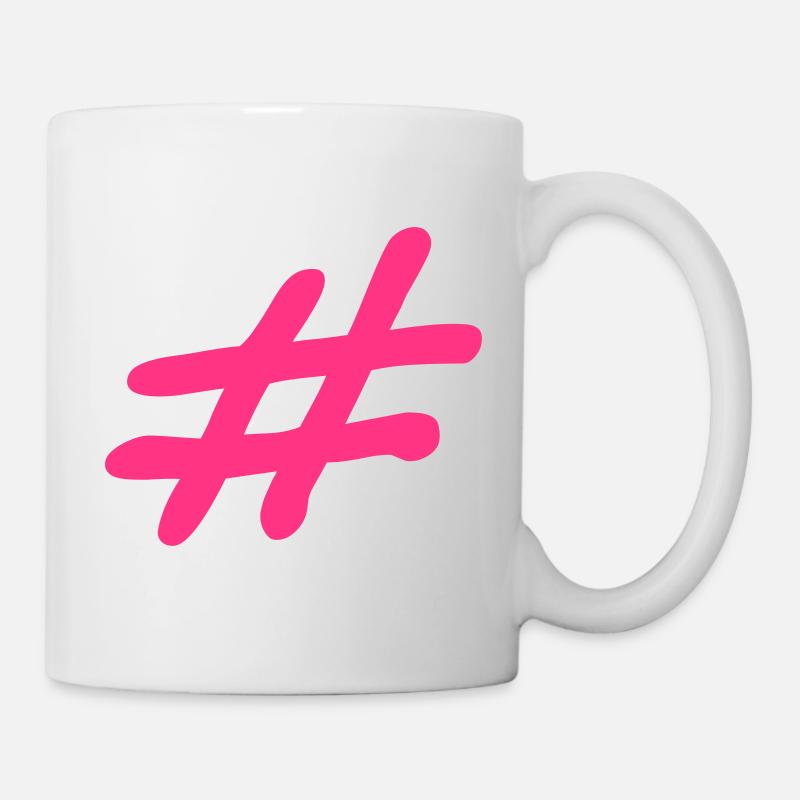 hashtag - Mug - white