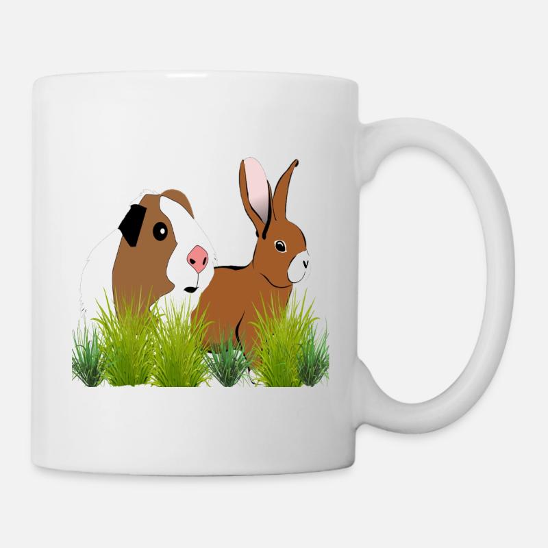 Cobaye lapin de conception - Mug blanc - blanc