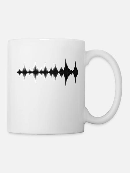 Music sound wave - Mug - white