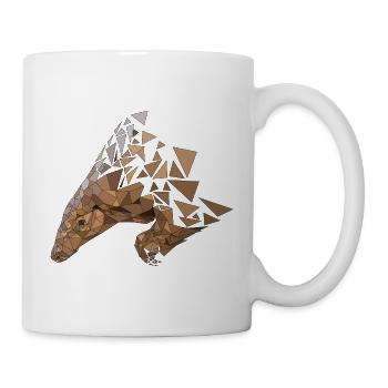 Pangolin | Low Poly - Tasse - Weiß - Rechts