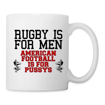 RUGBY american football quote - Mug blanc - blanc - Droite