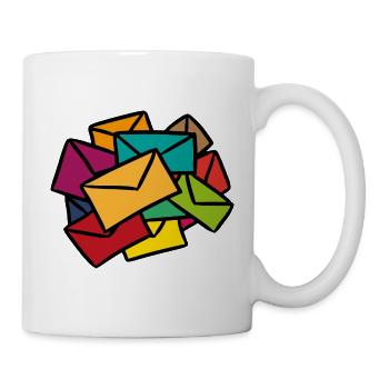 Colorful Letters Secretary Postman Gift Idea - Mug - white - Right