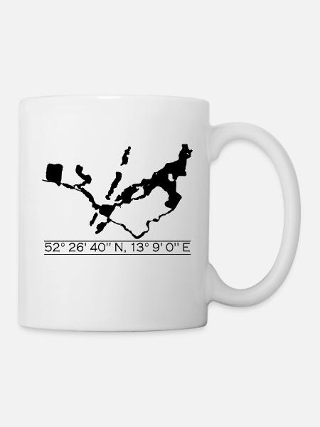 Wannsee | Koordinaten | Black - Tasse - Weiß