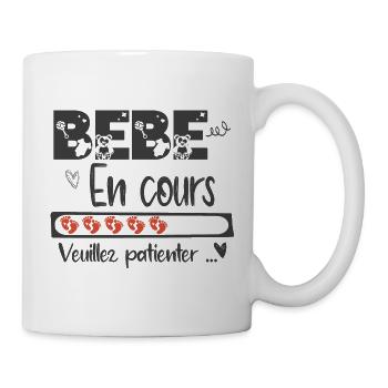 Bébé En Cours - Cadeau Grossesse Femme Enceinte - Mug blanc - blanc - Droite