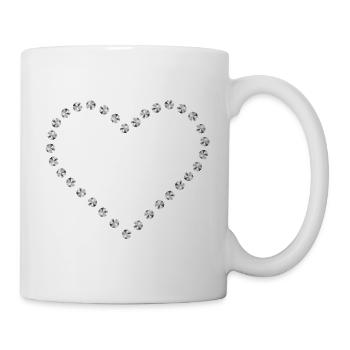 Diamant Herz silber Kontur - Tasse - Weiß - Rechts