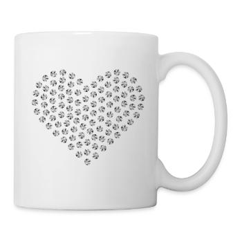 Diamant Herz silber - Tasse - Weiß - Rechts