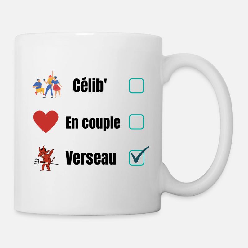 Cadeau astrologie Verseau humour - Mug blanc - blanc