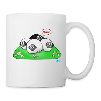 SCHAF with cat syndrome. Miau! - Mug - white - Right