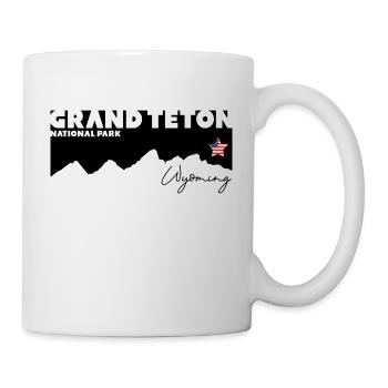 Grand Teton National Park Wyoming USA Flag Star - Mug - white - Right