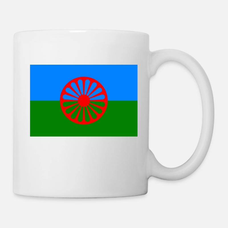 Drapeau du peuple rom - Mug blanc - blanc