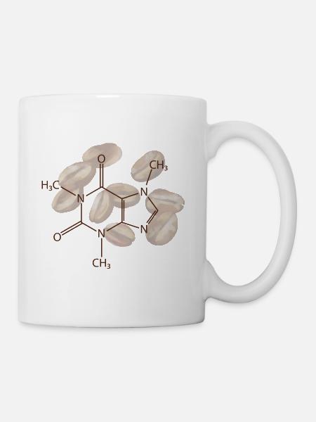 Structural formula caffeine - Mug - white