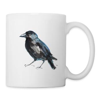 Krähe - Tasse - Weiß - Rechts