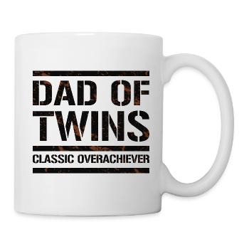 Cool Dad Of Twins Classic Overachiever Dad Gift - Mug - white - Right