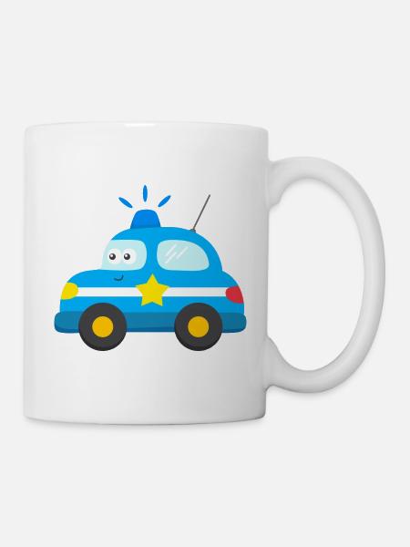 Voiture de police voiture de police - Mug blanc - blanc