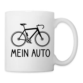 Fahrrad - Mein Auto - Tasse - Weiß - Rechts