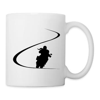 Curve Tourer Motorcyclist Travel Enduro Woman - Mug - white - Right