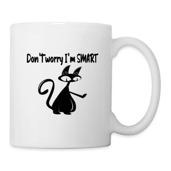 Ne t’inquiète pas, je suis intelligent. - Mug blanc - blanc - Droite