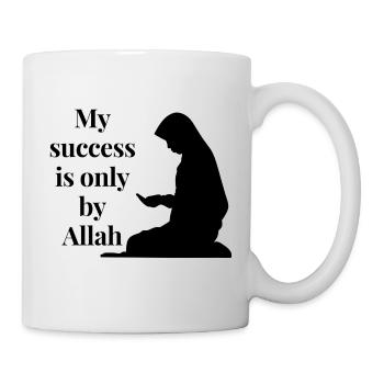 Mon succès n'est que par Allah / Islam / Muslima - Mug blanc - blanc - Droite