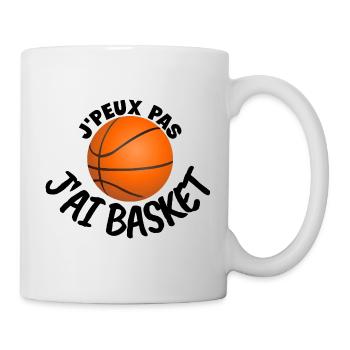 J'peux pas j'ai basket. Humour sur le basket - Mug blanc - blanc - Droite