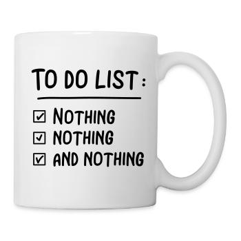 Lazy "to do list" for procrastinators - Tasse - Weiß - Rechts