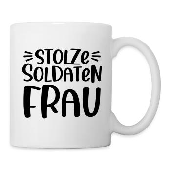 Stolze Soldatenfrau - Tasse - Weiß - Rechts