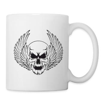 Skull Skull Demon Wings - Mug - white - Right