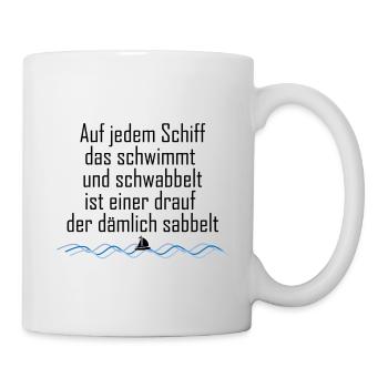 Seemans Weisheit Schiff Kapitän Klabauter - Tasse - Weiß - Rechts