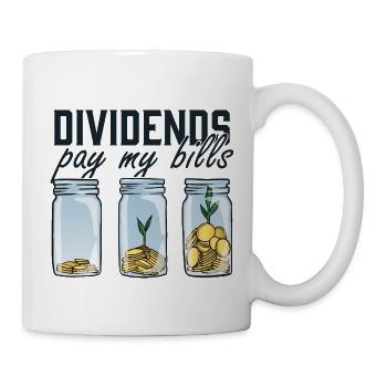 Dividends Pay My Bills Boursier Capitaliste - Mug blanc - blanc - Droite