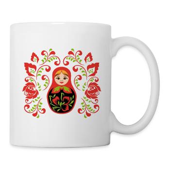 Matryochka cadeau URSS Russie poupée - Mug blanc - blanc - Droite