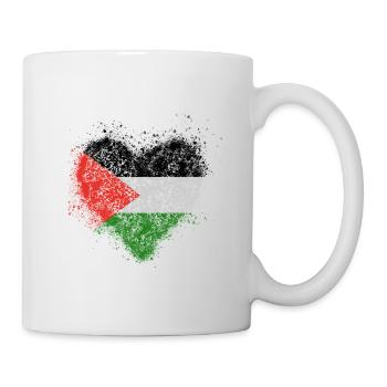 Heart Palestine Flag Vintage - Mug - white - Right