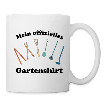 Mein offizielles Gartenshirt Retro Gartenwerkzeug - Tasse - Weiß - Rechts