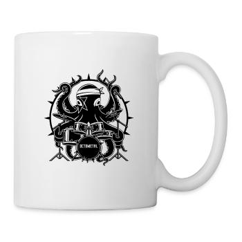 Octometal Octopus Drummer black - Mug - white - Right