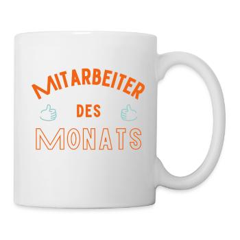 Mitarbeiter des Monats - Tasse - Weiß - Rechts