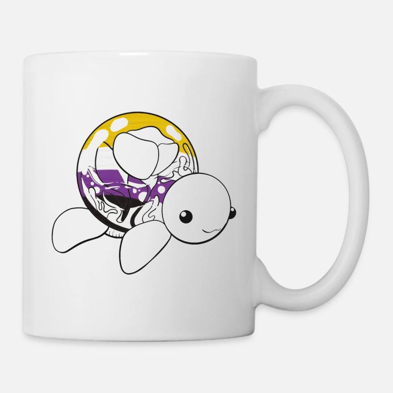 Non binary turtle - Mug blanc - blanc