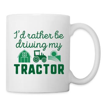 Ich würde lieber meinen Traktor fahren - Tasse - Weiß - Rechts