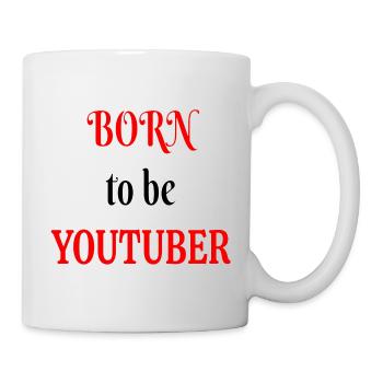 Born to be a Youtuber - Mug - white - Right