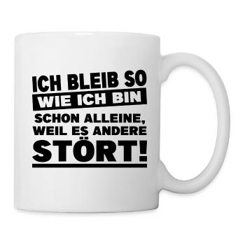 Lustig Sprüche Freundin Zicke Motto Charakter Fun - Tasse - Weiß - Rechts
