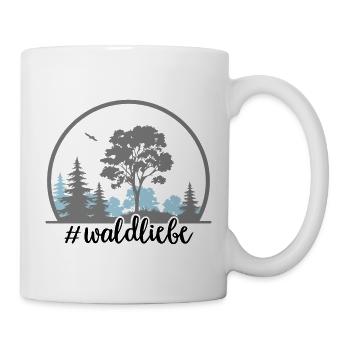 Waldliebe, Hashtag Forest Love, Nature Lover - Tasse - Weiß - Rechts