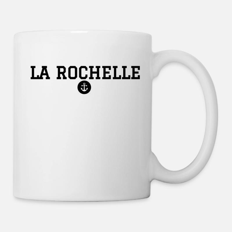La Rochelle - Médaillon ancre marine - Mug blanc - blanc