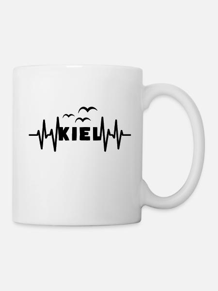 KIEL Herzschlag Hansestadt - Tasse - Weiß