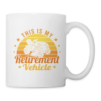 Lawn Tractor Retirement Ride-on Lawn Mower Pensioners - Mug - white - Right