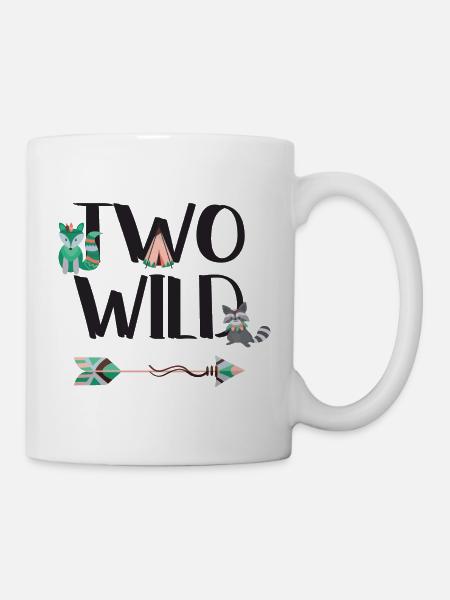Deux Wild 2ème anniversaire 2 ans - Mug blanc - blanc